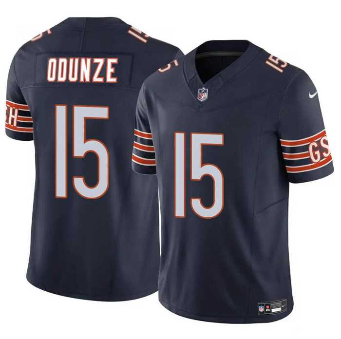 Men & Women & Youth Chicago Bears #15 Rome Odunze Navy 2024 Draft F.U.S.E. Vapor Football Stitched Jersey->chicago bears->NFL Jersey